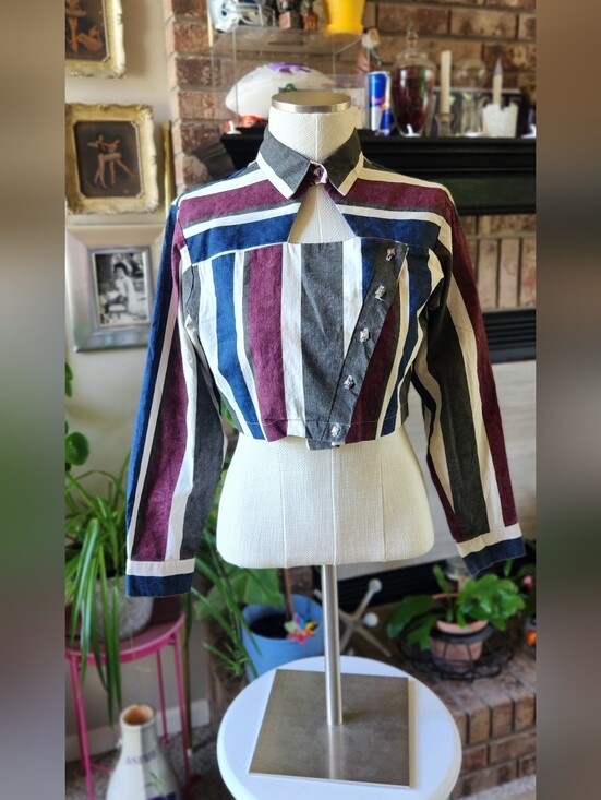 Banjo Tops - Banjo vintage cropped western shirt,